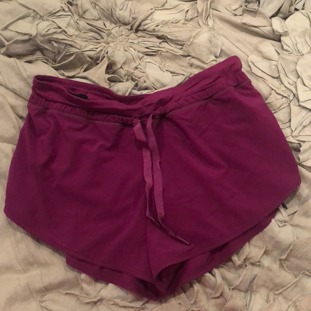 Purple lululemon shorts